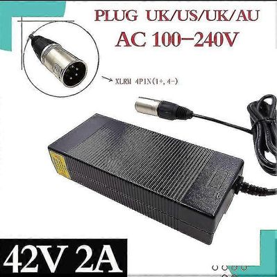 36v Charager 42v2A sähköpyörän litiumakkulaturi 36 V: n litiumakulle Xlr 4pin-liitännällä EU