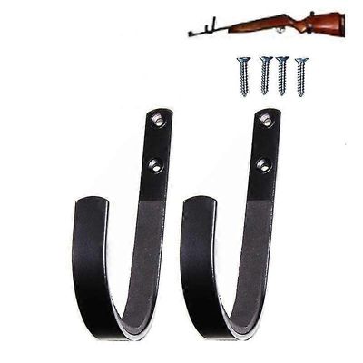 Coosilo Gun Rack Opbevaring Rifles Shotgun Kroge Wall Mount bøjler til eventuelle rifler