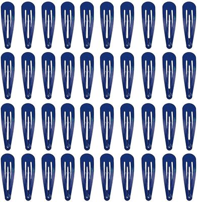 Xqday 40 Pack Navy Farve 2 tommer Metal Snap HårKlip Børn Barrettes Pigers Hår