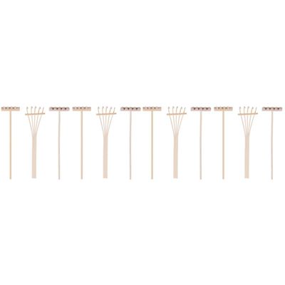 Winomo 12 kpl Mini Bamboo Rake Zen Garden Hiekka Pöytälevy Meditaatio Sisustus Kodin sisustus Kuten 4X15CM