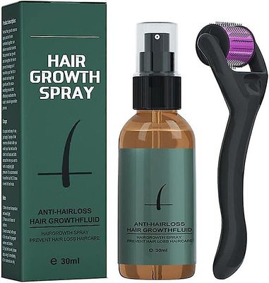 Menn Skjeggvekst Roller Kit, naturlig skjeggvekst Serum Spray Skjeggvekst Olje Skjegg gjenvekst Nærende Enhancer