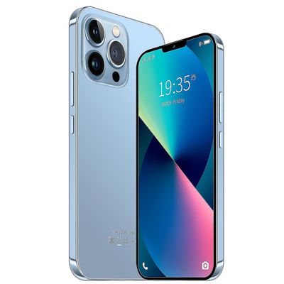 Smartphone 2022 Den mest populära mobiltelefonen I13 Pro Max 7,5 tum dubbla kort dubbla standby Blå