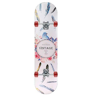 Kiko Vintage fjer print skate board