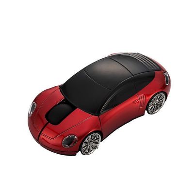 Pelihiiri johdoton 2,4 GHz 3D-auton muoto matkatoimistotyöhön 1 sarja Punainen 11.50X4.40X5.20CM