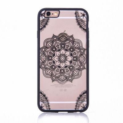 König Apple iPhone SE 2020 Telefonetui Mandala Taske Cover Indisk blonder Sort