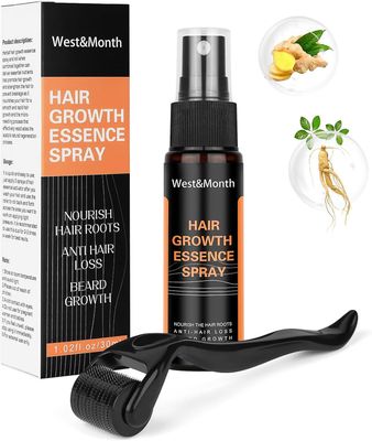 Hoh Derma Roller Og Hårvækst Serum Kit, Hårvækst Spray, Skægolie Med Derma Roller, Hårvækst Olie Spray stimulere skæg hårvækst fortykkelse 3sets