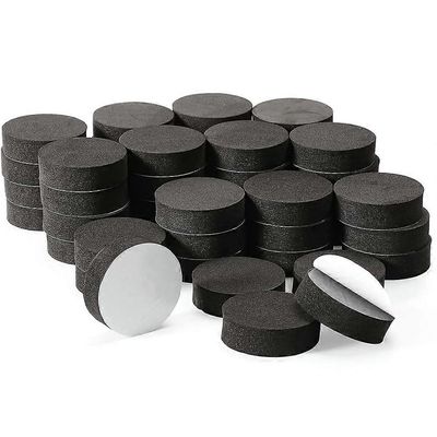 48 kpl ruukunjalkoja, luonnonkumia, kukkaruukun matto, näkymättömät ruukunjalat raskaisiin ulkotiloihin Musta