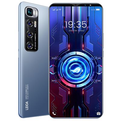 Won 2023 Nya M10 6,1-tums 8 GB minne + 256 GB Android 10.1 Mobiltelefon med stor skärm 5000mAh spel med stor kapacitet mobiltelefon Grå