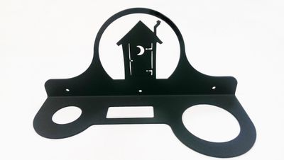 Village Wrought Iron Udhus hårtørrer Rack Sort