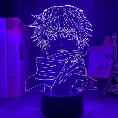 LED-yövalo Anime Satoru Gojo -lamppu Jujutsu Kaisen LED-yövalaisin lapsille Syntymäpäivälahja Jujutsu Kaisen Satoru Gojo 3D-lamppu