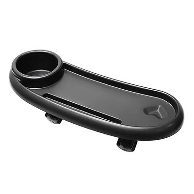 Yleisrattaat Ruokalautanen juomatelineellä Helppo asennus Rattaiden ruokatarjotin useimmille lastenvaunutyypeille Musta