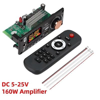 160W vahvistin Bluetooth-dekooderikortti DIY 12V 6.5mm mikrofoni FM-radio TF USB auton äänimusiikkisoitin kaiuttimet äänenvoimakkuuden säätö DC 5V-...