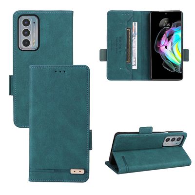 Gangxun Etui til Motorola Moto Edge 20 læderetui folio flip med kreditkortspor Etui Coque Grøn