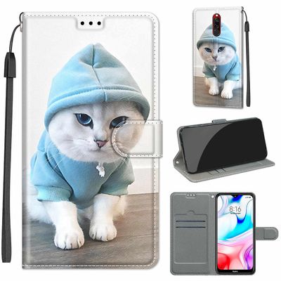 Foxdock Etui til Xiaomi Redmi 8 Cat i et hat mobildæksel