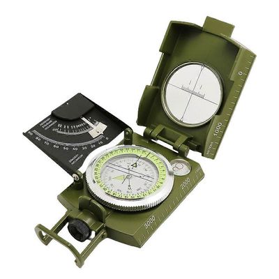 Military Marsching Kompass Professional Pocket Compass mit Klinometer -Traggurt, Tasche zum Jagdwanderungen und Aktivitten im Freien