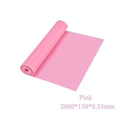 2000 mm X 150 mm X 0,35 mm yoga pilates strækmodstandsbånd Pink