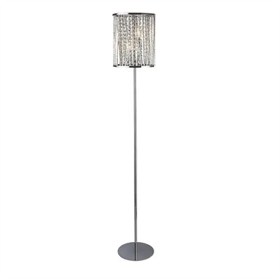 Searchlight Lighting Elise 2 Light Floor Lampe Krom, Krystal Dråber, E14