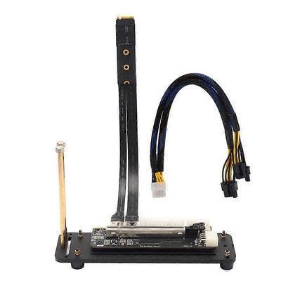 Kannettavan tietokoneen ulkoinen näytönohjain EGPU PCI-E 3.0 X16 - M.2 NVMe jatkokaapeli kiinnikkeellä ITX: lle
