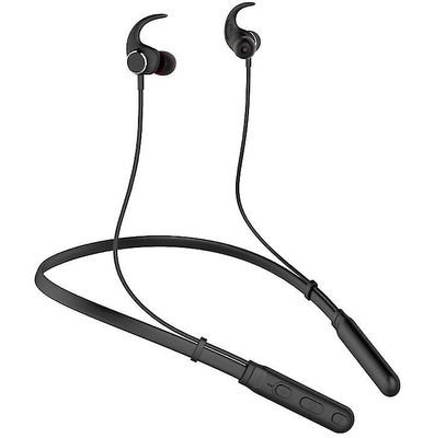 Coosilo Halsmonteret trådløst sports-Bluetooth-headset, magnetiske øretelefoner i stereometal sort