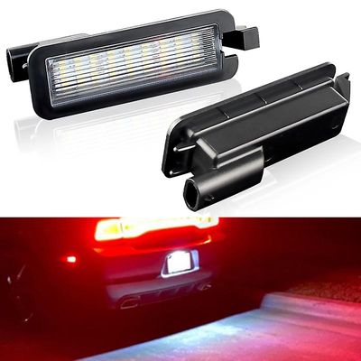 Bicaco 2pc Oem-erstatt Led Car White 18-smd 3x lysere belysningsnummer Nummerskiltlys for Dodge Charger Challenger Chrysler 2PC LED