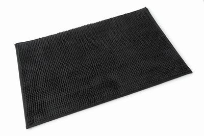 Blue Canyon Chloe sort microfiber enkelt badekar Mat 50 cm x 80 cm