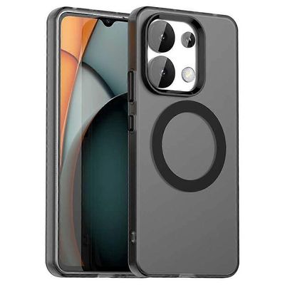 Xiaomi Redmi Note 13 4G -kotelolle, joka on yhteensopiva MagSafe PC + TPU + PET Anti-Drop -puhelimen kannen kanssa - musta Monivärinen Black