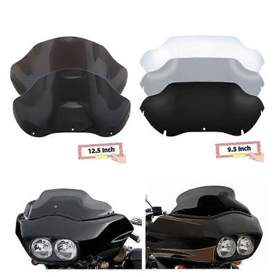 Moottoripyörän tuulilasin suojus Tuuliohjain Tuulilasi Korkealaatuinen ABS-muovi Harley Touring 98-13 Road Glide FLTR FLTRX Musta 9,5 tuumaa