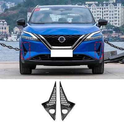Jiechannel For Nissan Qashqai J12 2022 2023 2024 karbonfiber foran bak Tåkelys Deksel Trim Tåkelys Vent støtfanger Garnityr Biltilbehør ABS karbonf...