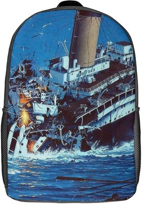 Dciustfhe Titanic Reppu Koululaukku Reppu tytöille Pojat Reput Suurikapasiteettinen lasten reppu Kaksinkertainen vetoketju Hengittävä muotoilu Kevy...