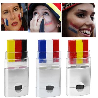 Unbrand Face Country Flag Paint 3 -värinen maalipuikko, näytä maasi ylpeys, meikkikynät Face Body -maalit kaikkiin urheilu- ja kansallisiin tapahtu...