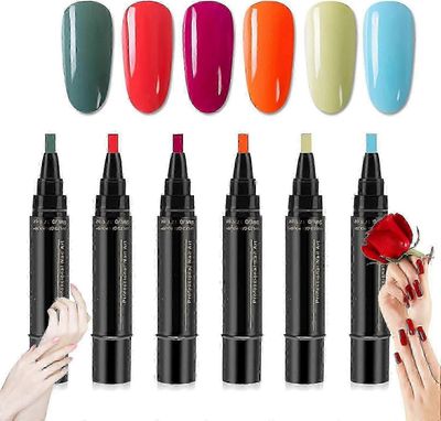 Kynsilakkakynät, 36 väri kynsilakkageelikynä 5 ml, 3 in 1 geelikynsilakkakynä, liota UV LED kynsilakka kynsityökalut naisille tytöille 6-osainen se...