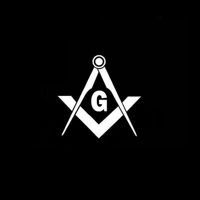 Bricks Masons Frimurerisk kompas firkantet g decal mærkat Hvid