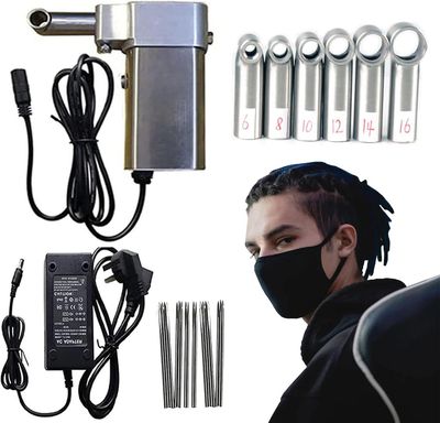 6-16mm Mini håndholdt Dreadlock Maker, Portable Twist Fletting Making Machine - 6 Replacement Head, DIY din egen syntetiske