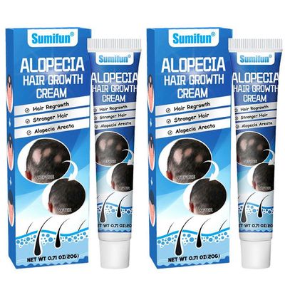 Alopecia-hiustenkasvuvoide Vähentää hiustenlähtöä Edistää hiustenkasvua Voide Kaikille Hiustyypeille 2pcs