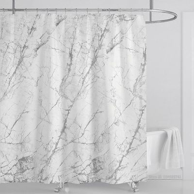 Marmori vedenpitävä suihkuverho koukuilla, painettu pestävä suihkuverho, kodin sisustus, L220xK180cm ~ 03680
