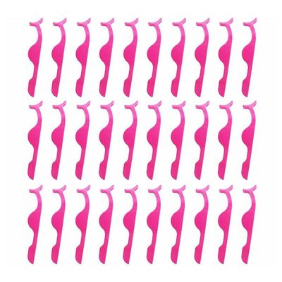 Varychmoo 1/5/30/50pcs Falsk Vippe øjenvipper Pincet Clip Makeup Applikator Tool Rose rød 30PCS