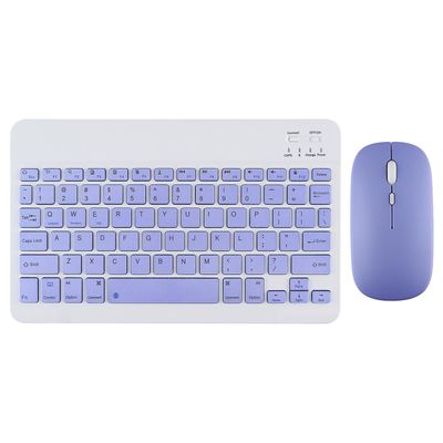 Blessed Velsignet Apple Ipad kompatibelt trådløst Bluetooth-tastatur med mus lilla 10inch