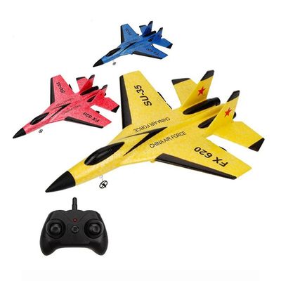 Su 35 Avion Rc Fjärrkontroll Flygplansstyrenhet Su-35 Fighter Modell Flygplan Barn Gul