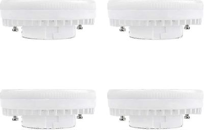 4 kpl GX53 LED-polttimot 9W 4000K neutraali valkoinen, 900LM, 120V, ei himmennettävä, CFL-vastaava (15W-18W)