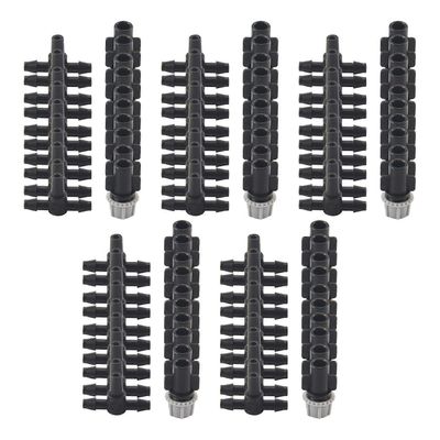 100kpl (50 paria) puutarhan kastelusarja säädettävä sumutus tiputus sumutusliitäntä tee joi musta harmaa