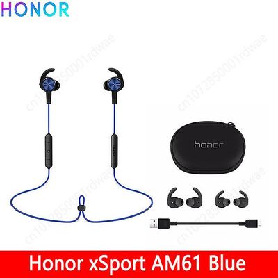 Headphones Ny Honor Xsport Am61 øretelefon Bluetooth trådløs tilkobling med mikrofon In-ear Style Charge Easy Headset For Honor Ios Android Blå