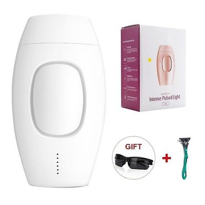 Ebox Permanent ipl laser epilator til kvinder - smertefri elektrisk hårfjerning med 600.000 blink Hvid