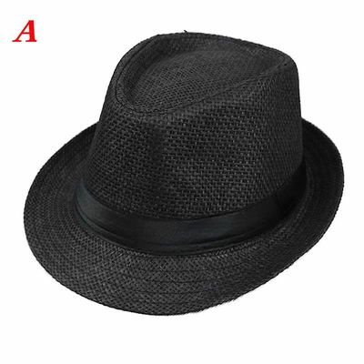 Børn Børn Sommer Strand Stråhat Jazz Panama Trilby Fedora Hat Gangster Udendørs Åndbare Hatte Piger Drenge Solhat Håndlavet