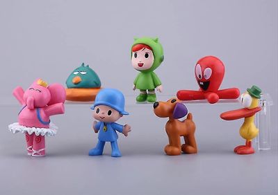 7 Kpl Pocoyo Lelut - Action Figure Nukke lelu - Nina, Elly, Pato, Fred, Loula Lasten Lelut