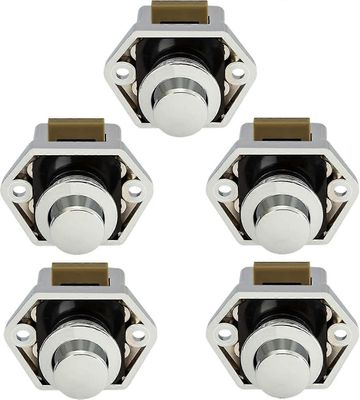 Painike matkailuauto - Salvan lukitus nuppi Sulkeminen Ovi Kaappi matkailuauto 5 kappaletta (kromi)