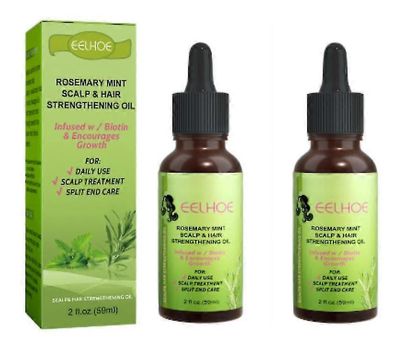2kpl rosmariiniminttuöljyä päänahalle ja - vahvistava öljy terveelle kasvulle - 59ml