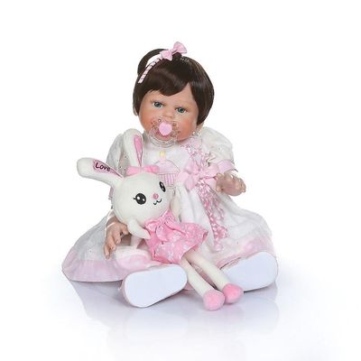 Genfødsel dukke 48cm genfødt baby pige hele kroppen silikone bebe dukke genfødt bad legetøj dukker hånd detaljeret paiting sød gave