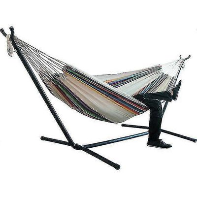 60 kahden hengen riippumatto Camping Paksunnustuoli Ulkona roikkuva sänky Kangas Kangas Keinutuoli ei riippumattotelineellä 200 * 150cm