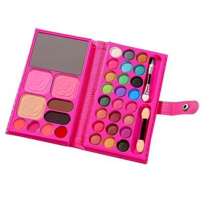 33 farger Makeup Pallete Natural Kids Makeup Real Kids Makeup Kit Best Makeup Kit Kids Organic Makeup Kids Rosenrød 14X8X2CM