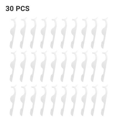 Besser 1/5/30/50x Fake Lash Pincet Klip Falsk øjenvipper Makeup Applikator Tool Hvid 30PCS